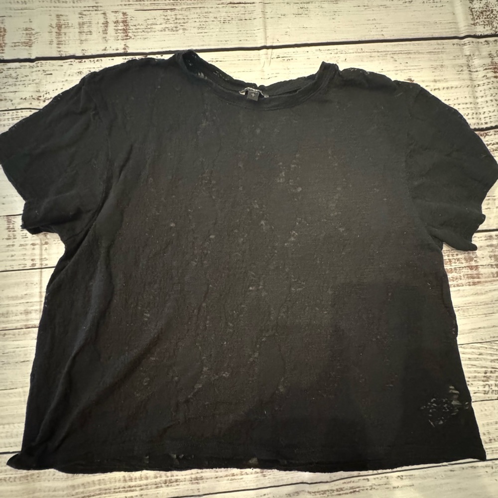 Express Black Crop Top